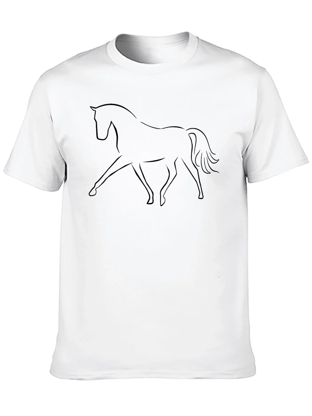 Minimalist Horse Graphic Black T-Shirt product image 9