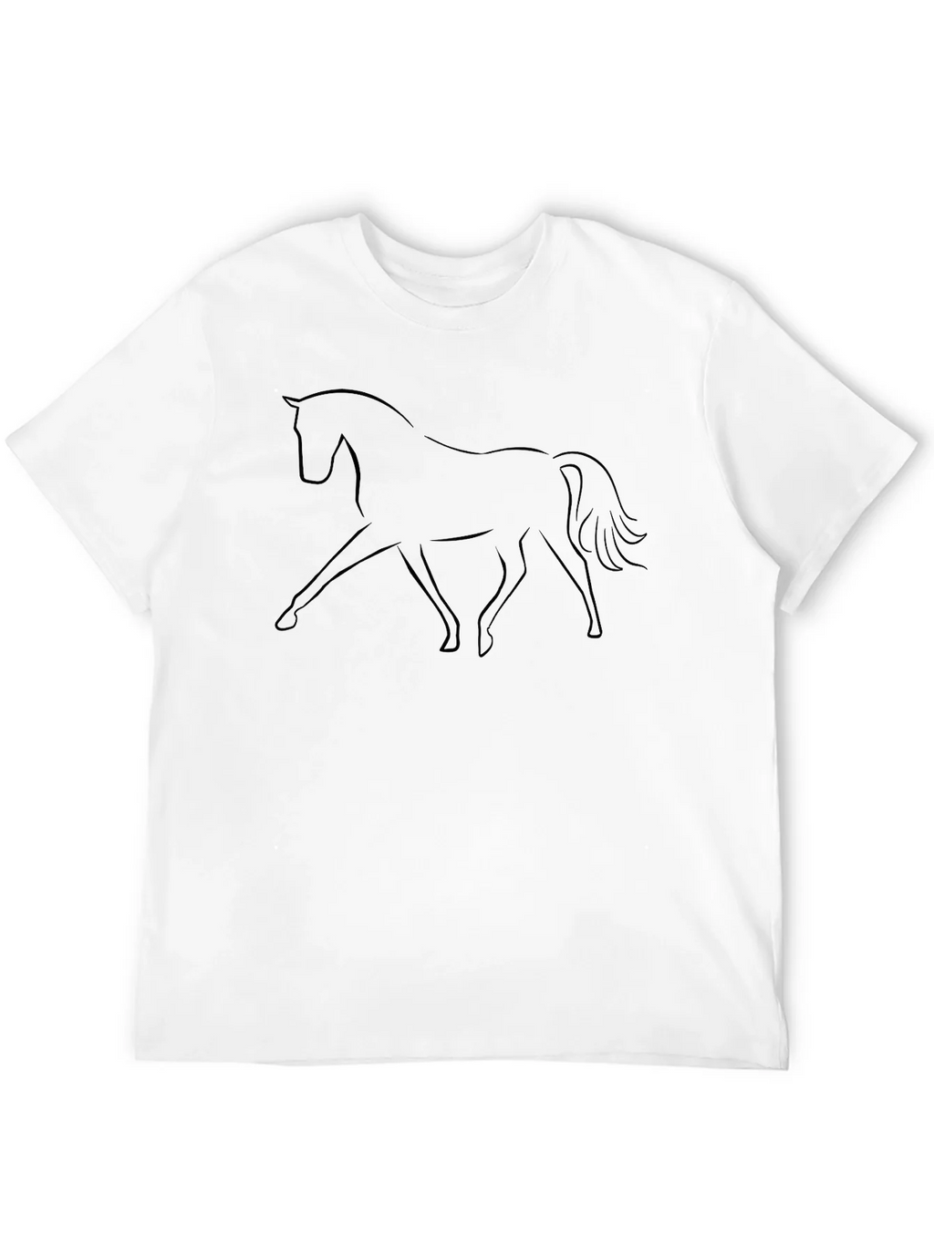 Minimalist Horse Graphic Black T-Shirt product image 11