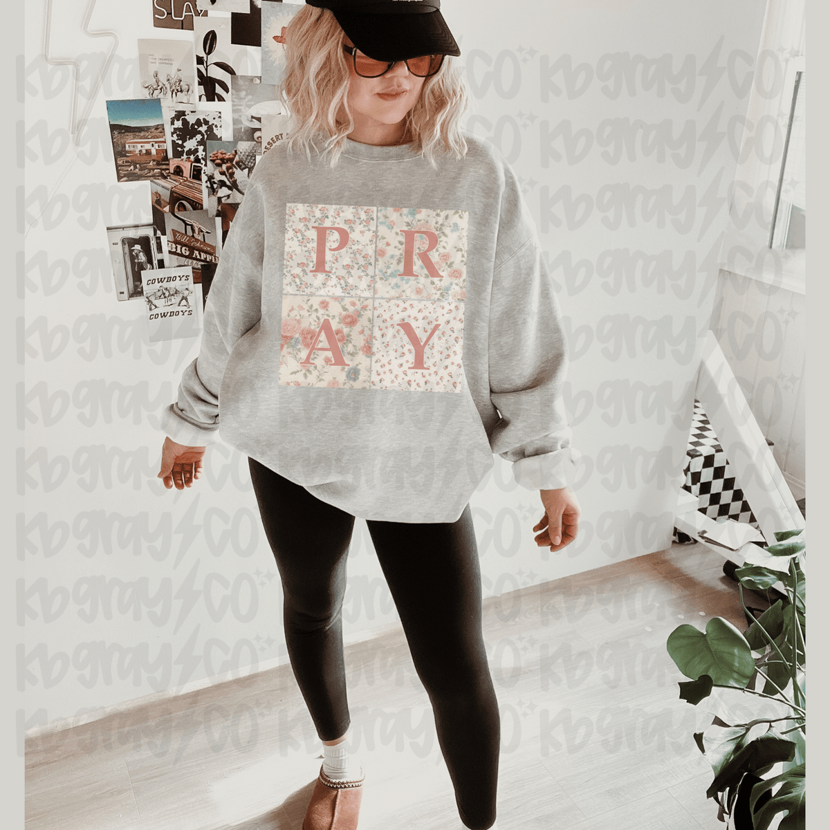 PRAY vintage floral