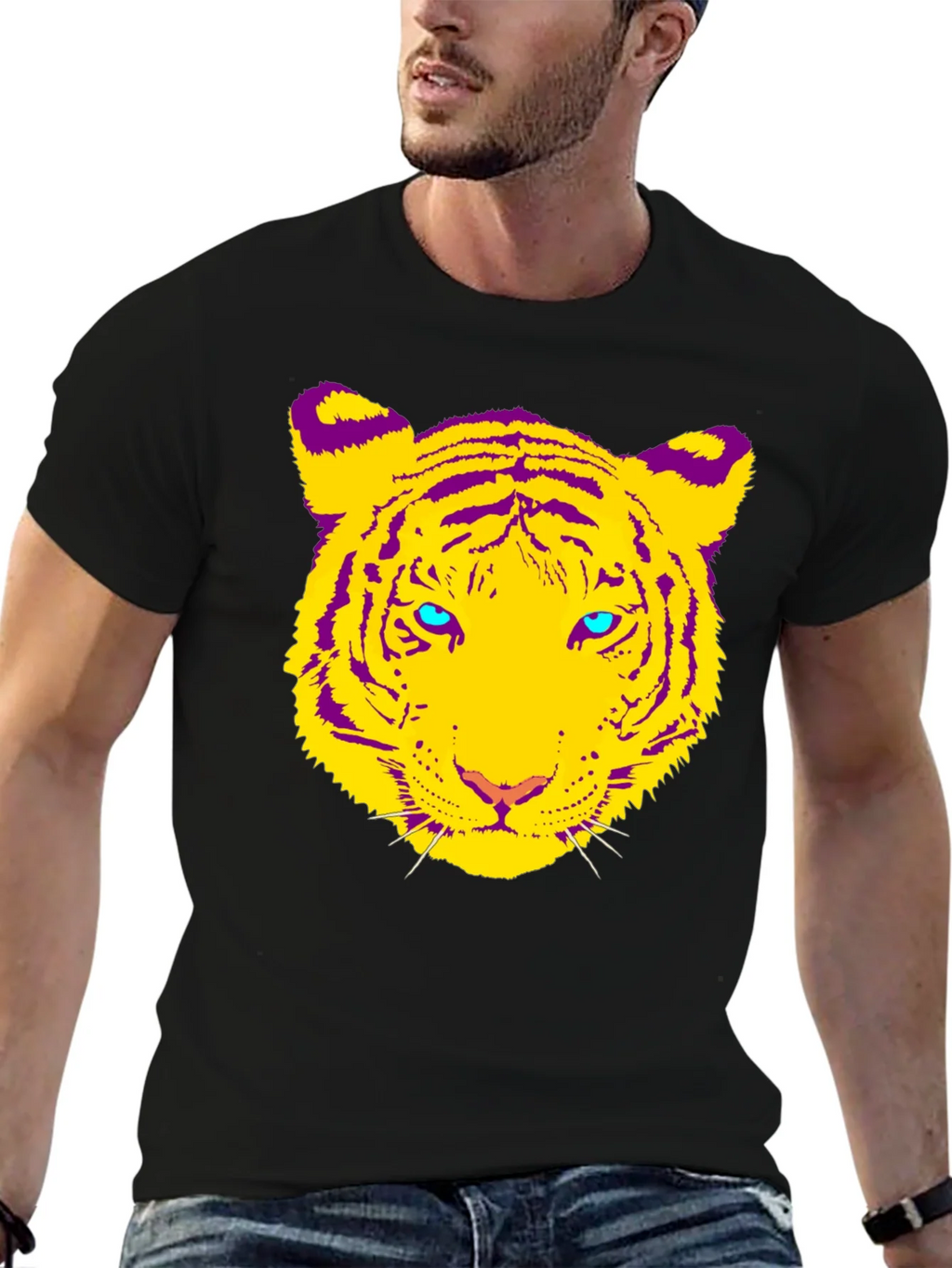 Vibrant Tiger Graphic Tee - Bold Animal Print Shirt product image 6