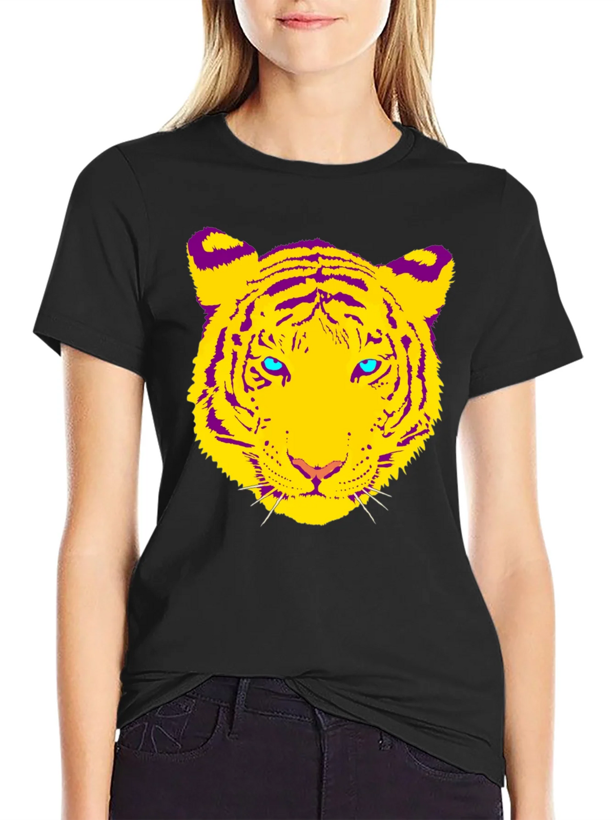 Vibrant Tiger Graphic Tee - Bold Animal Print Shirt product image 2