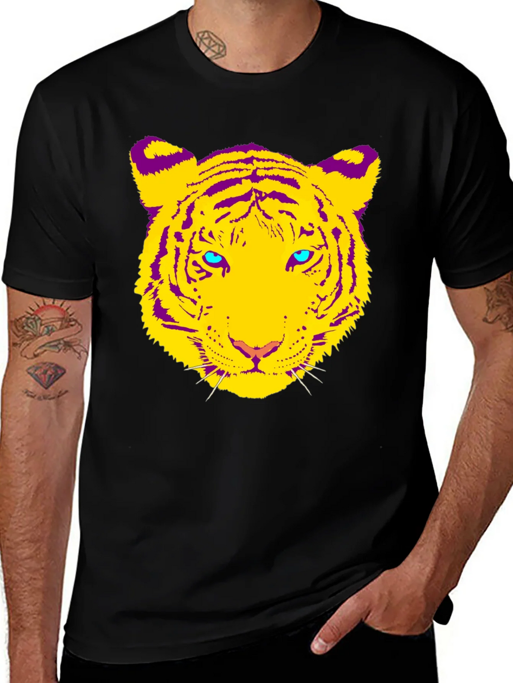 Vibrant Tiger Graphic Tee - Bold Animal Print Shirt product image 1