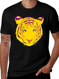 Vibrant Tiger Graphic Tee - Bold Animal Print Shirt product image 1