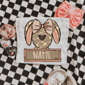 Easter bunny girl Custom Name - kids