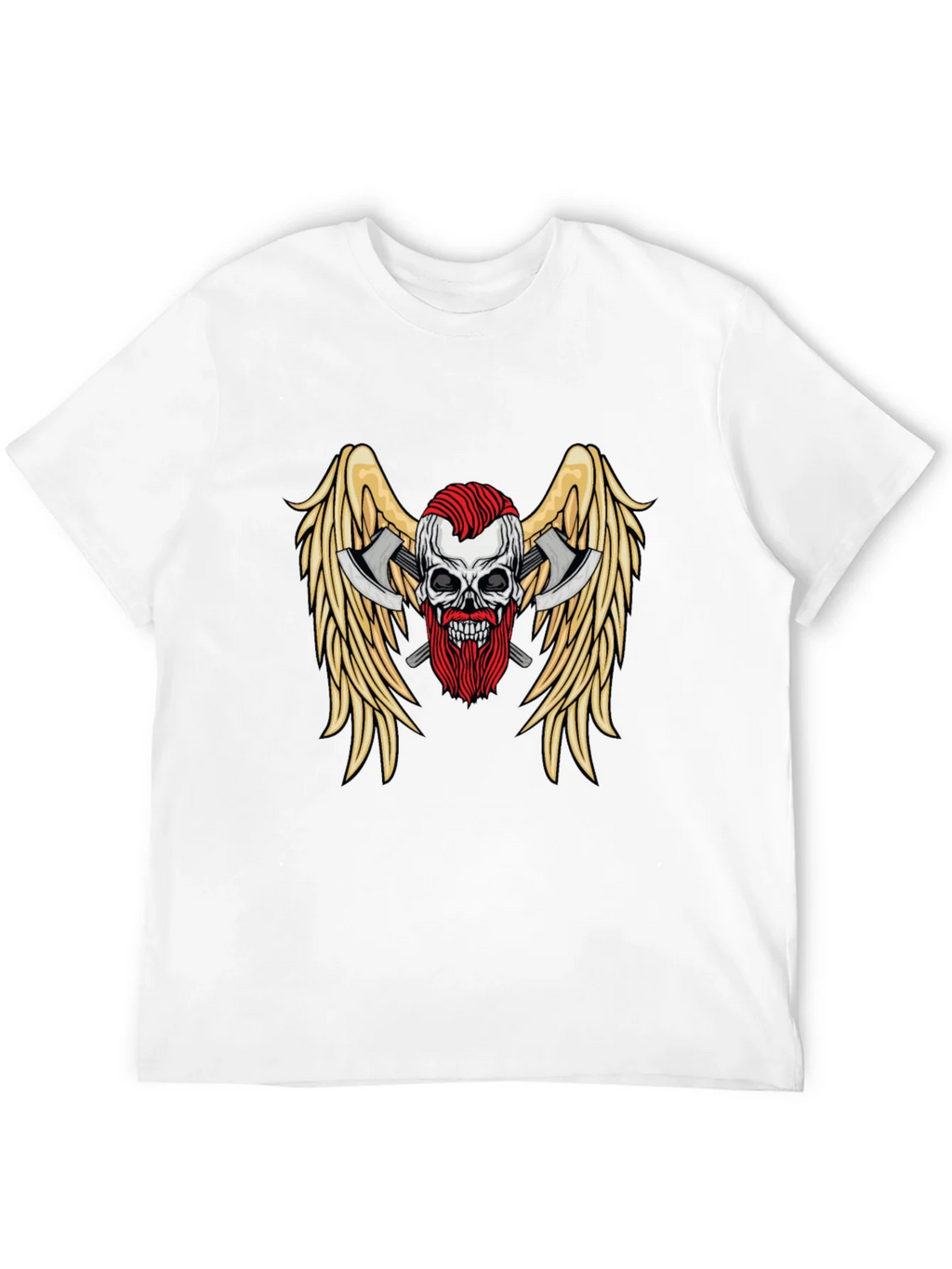 Skull Axes Wings Graphic Tee - Black product image 11