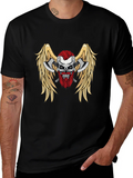 Skull Axes Wings Graphic Tee - Black product image 1