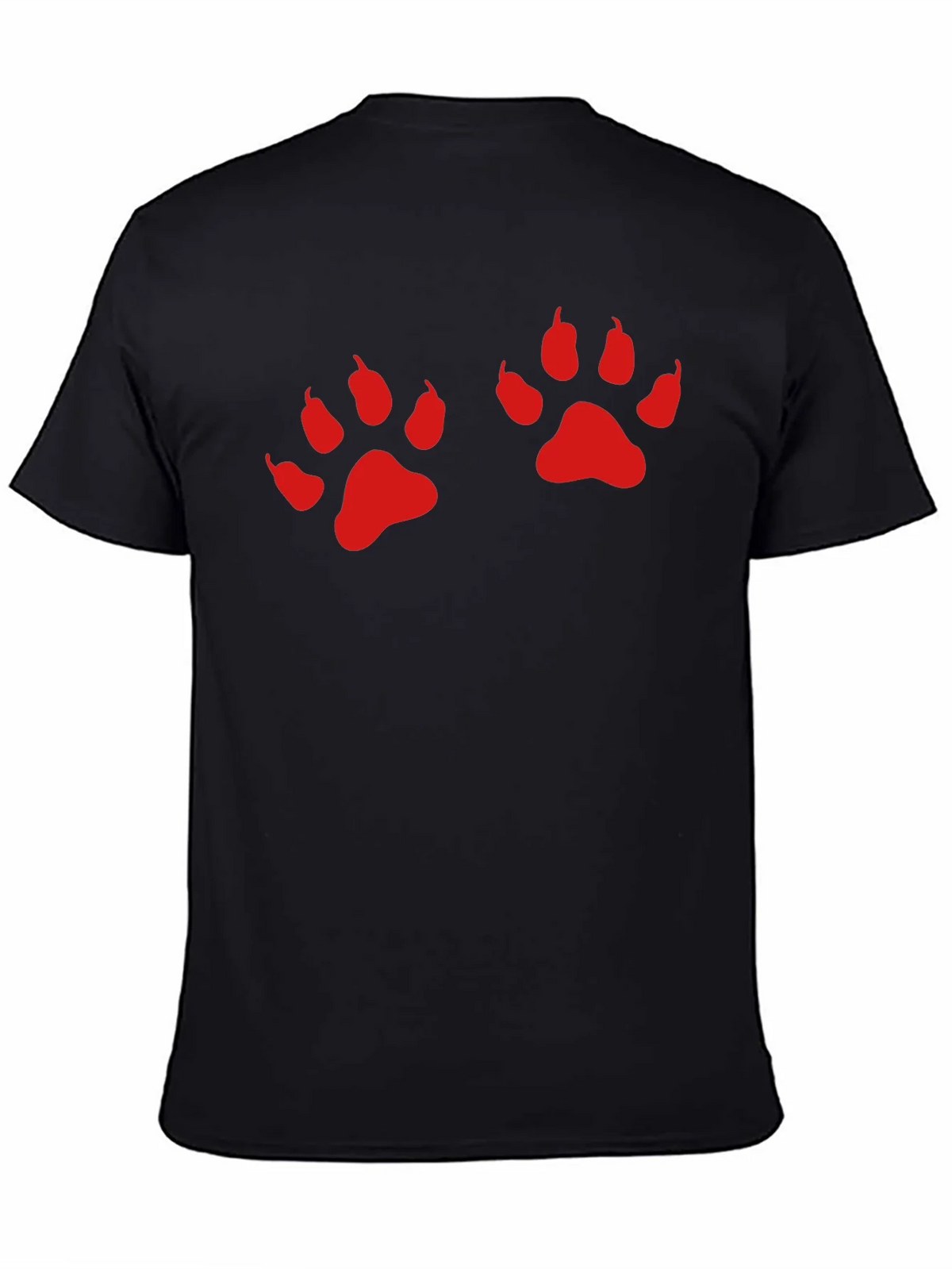 Black Tee with Red Paw Prints product image 4