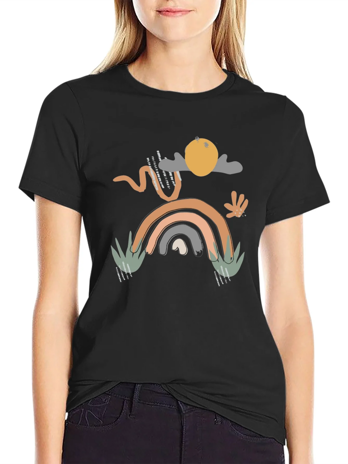Abstract Boho Graphic Print T-Shirt product image 2