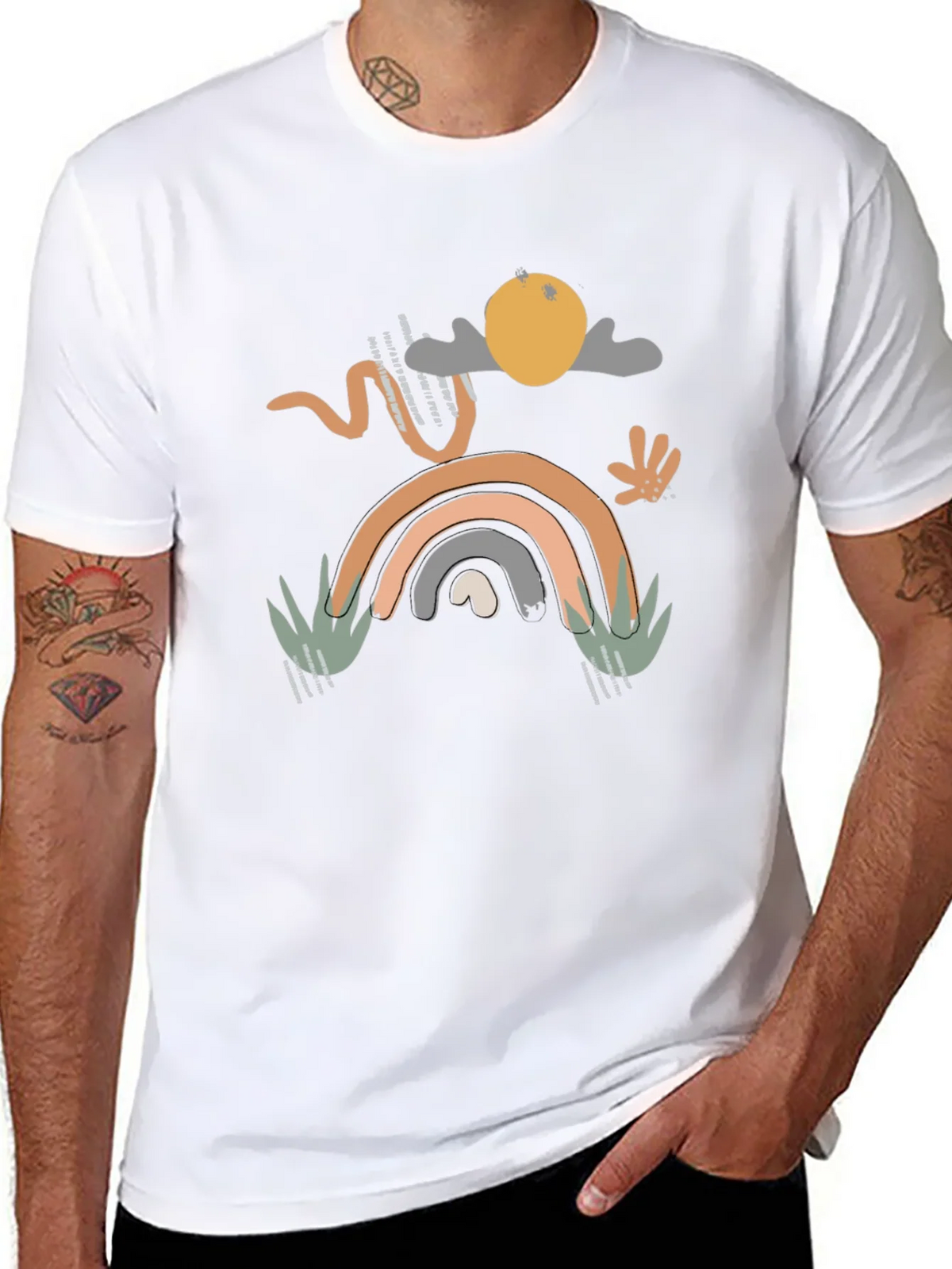 Abstract Boho Graphic Print T-Shirt product image 7