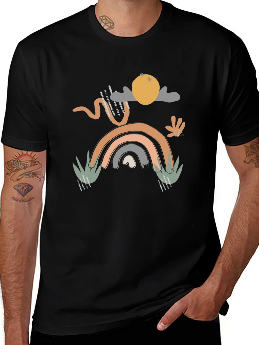 Abstract Boho Graphic Print T-Shirt product image 1
