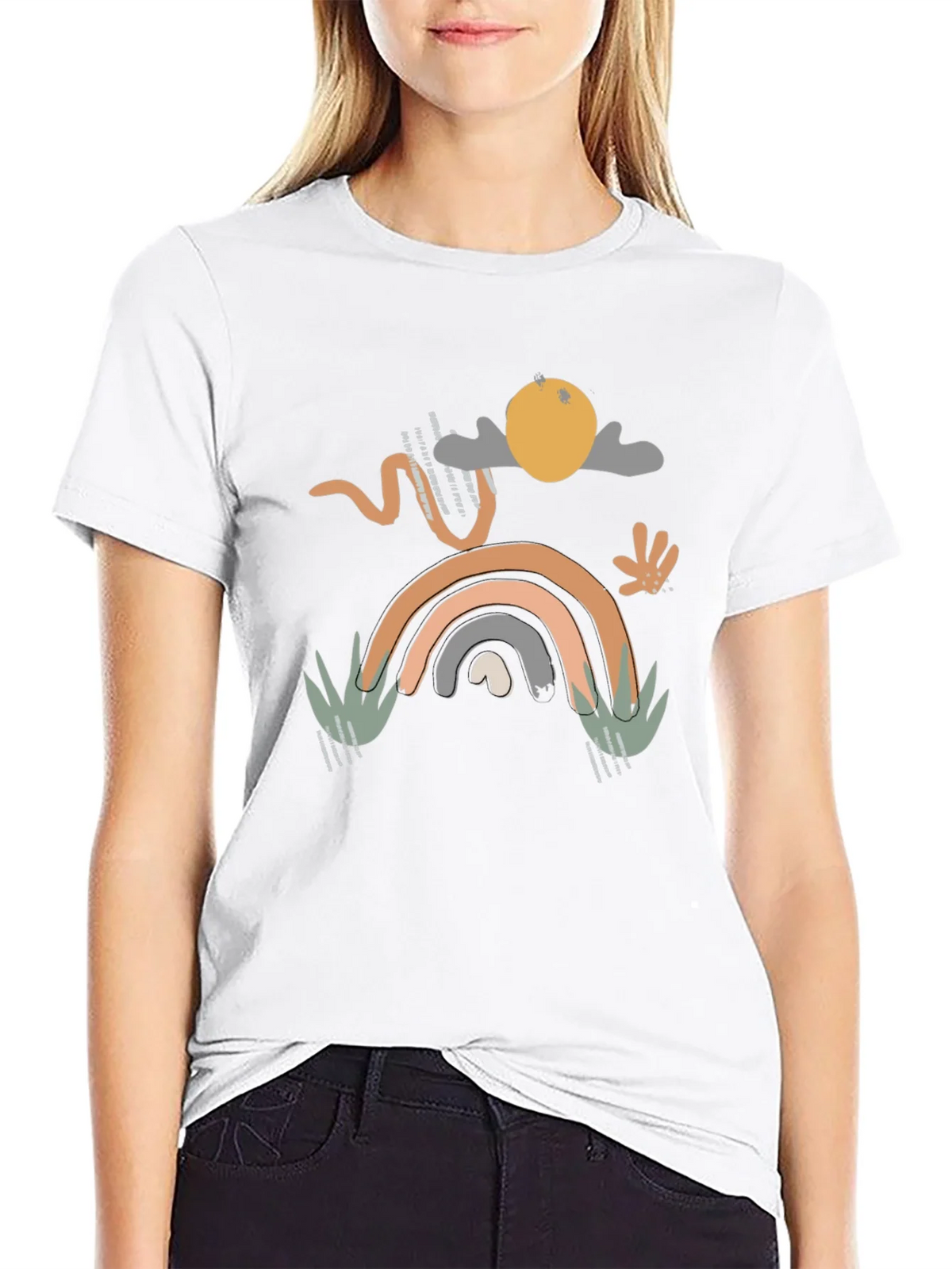 Abstract Boho Graphic Print T-Shirt product image 8