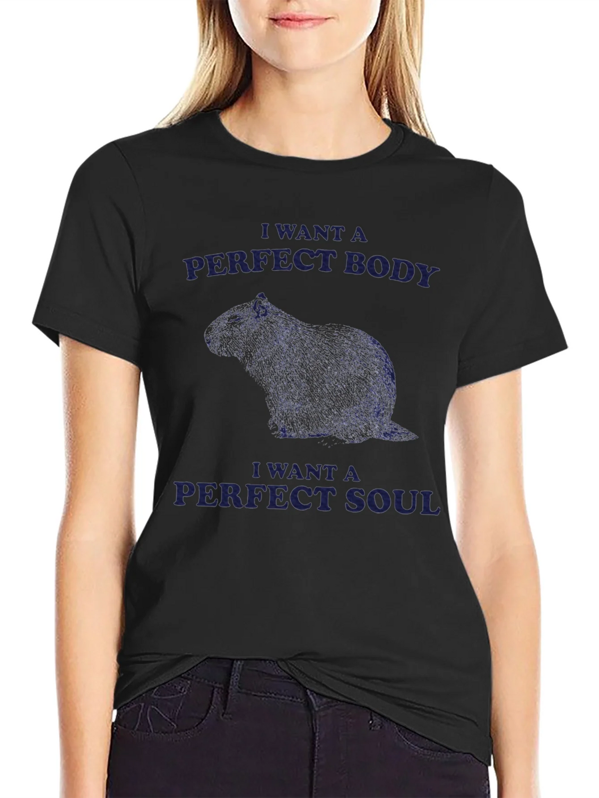 Capybara Perfect Body Soul Graphic Tee product image 2
