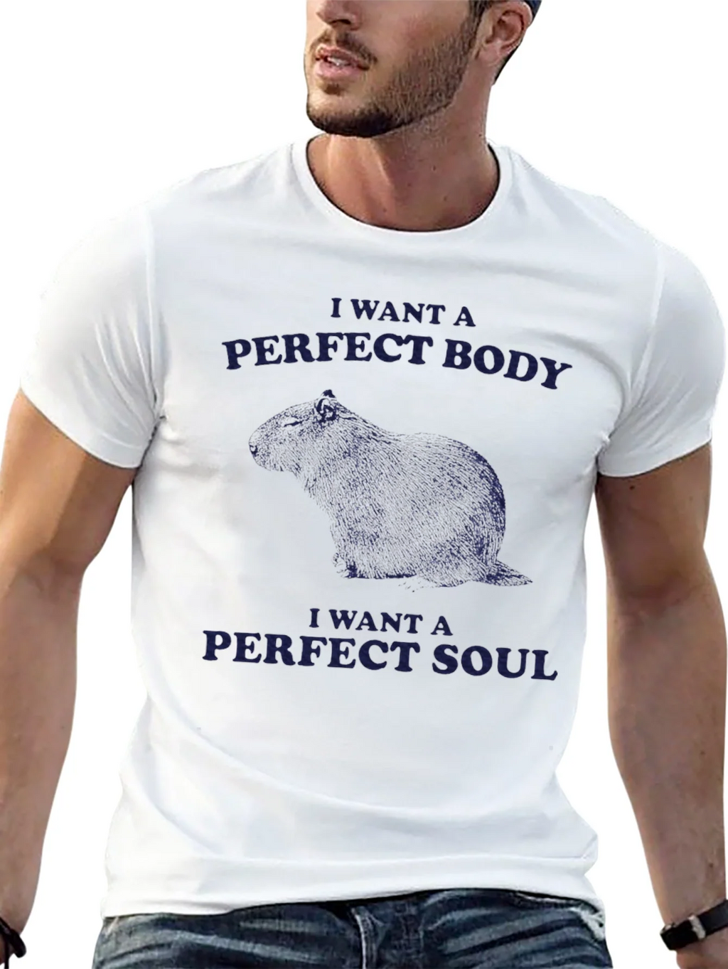 Capybara Perfect Body Soul Graphic Tee product image 12