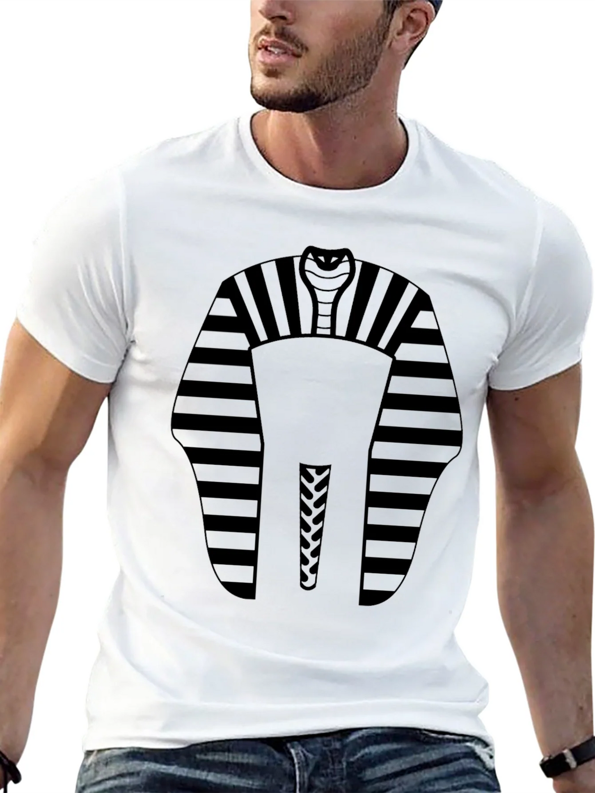Mens Black Pharaoh Cobra Graphic T-Shirt product image 12