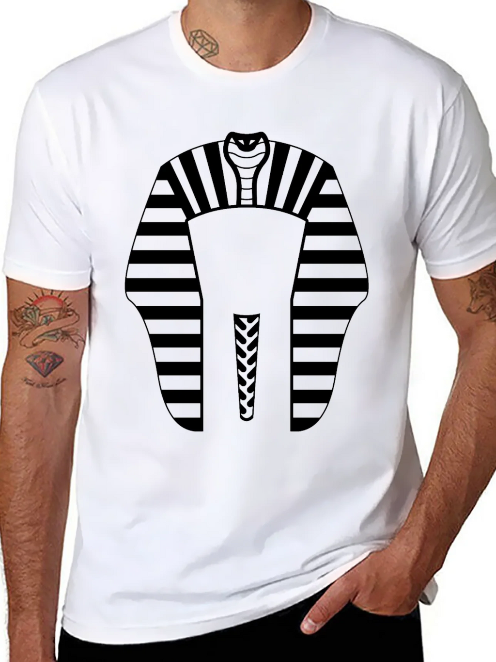 Mens Black Pharaoh Cobra Graphic T-Shirt product image 7