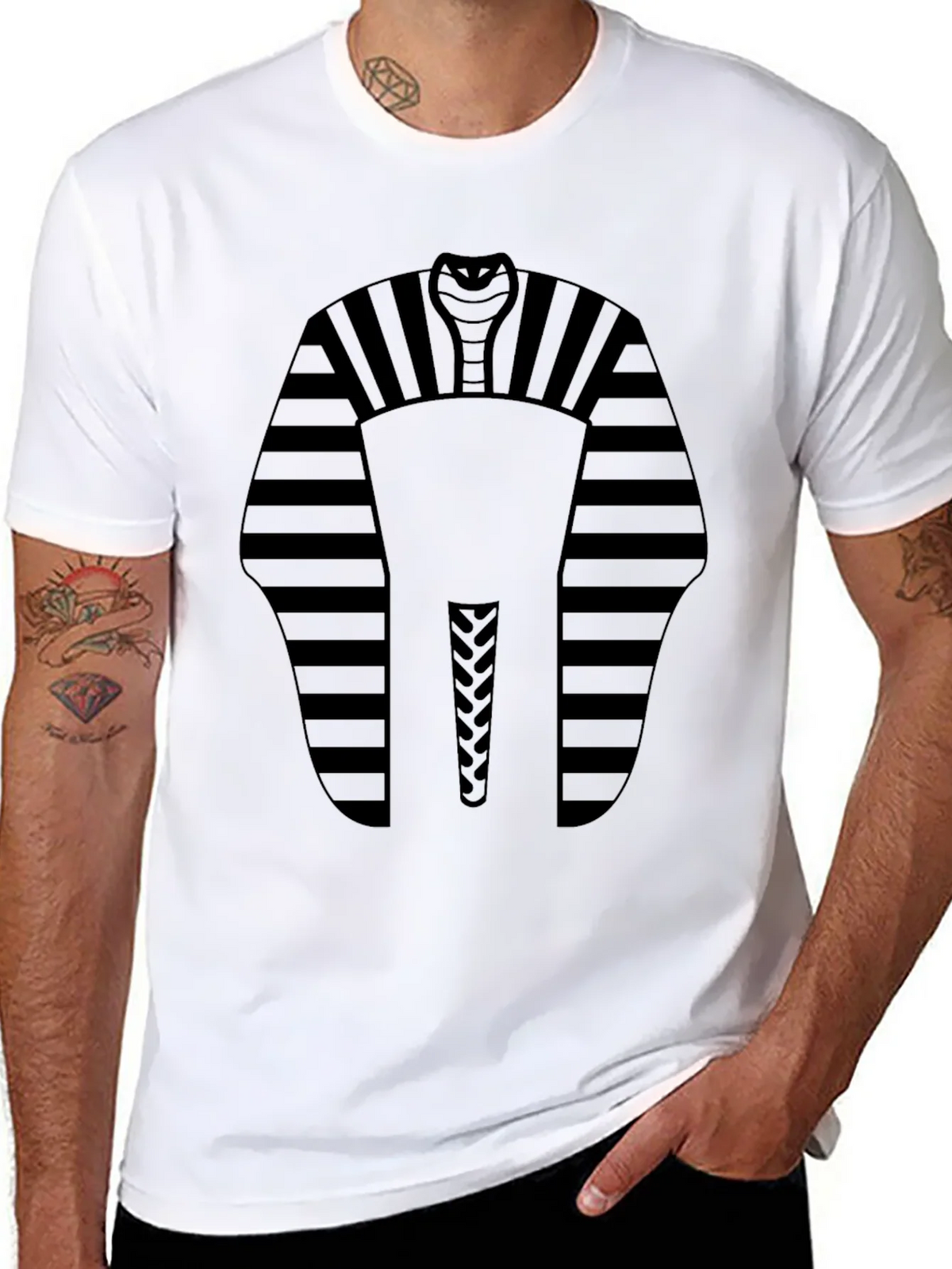 Mens Black Pharaoh Cobra Graphic T-Shirt product image 7