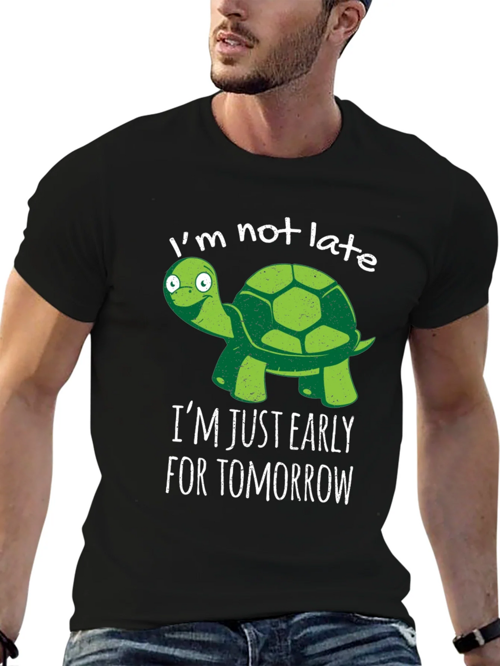 Funny Turtle T-Shirt - Im Not Late Early for Tomorrow! product image 5