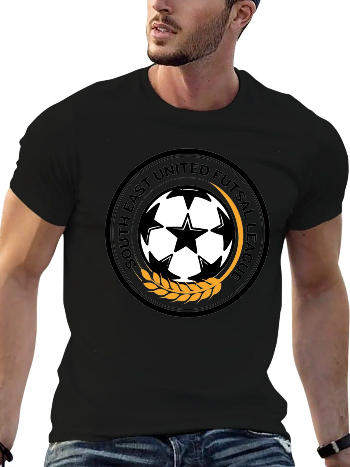 South East United Futsal League Black T-Shirt product image 5