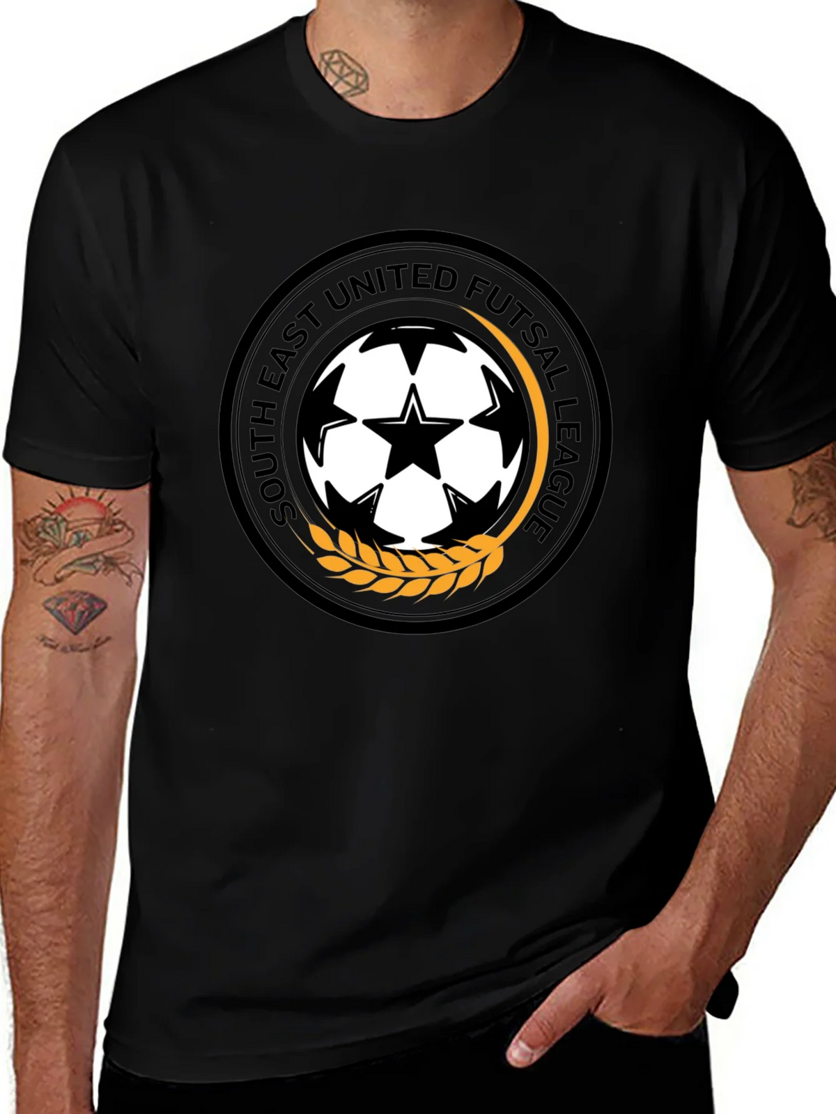 South East United Futsal League Black T-Shirt product image 1