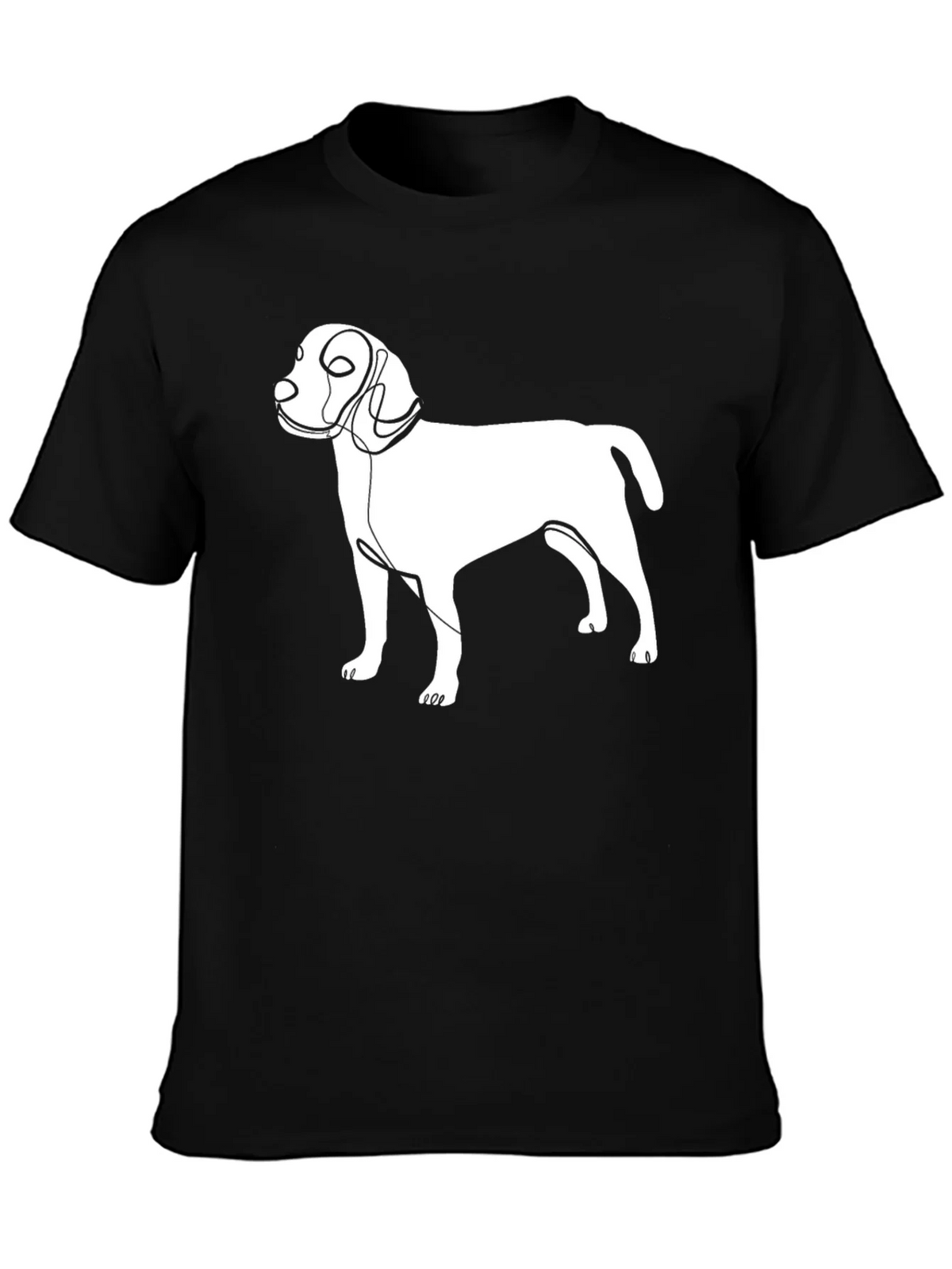Abstract Dog Line Art Graphic T-Shirt product image 3