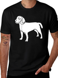 Abstract Dog Line Art Graphic T-Shirt product image 1