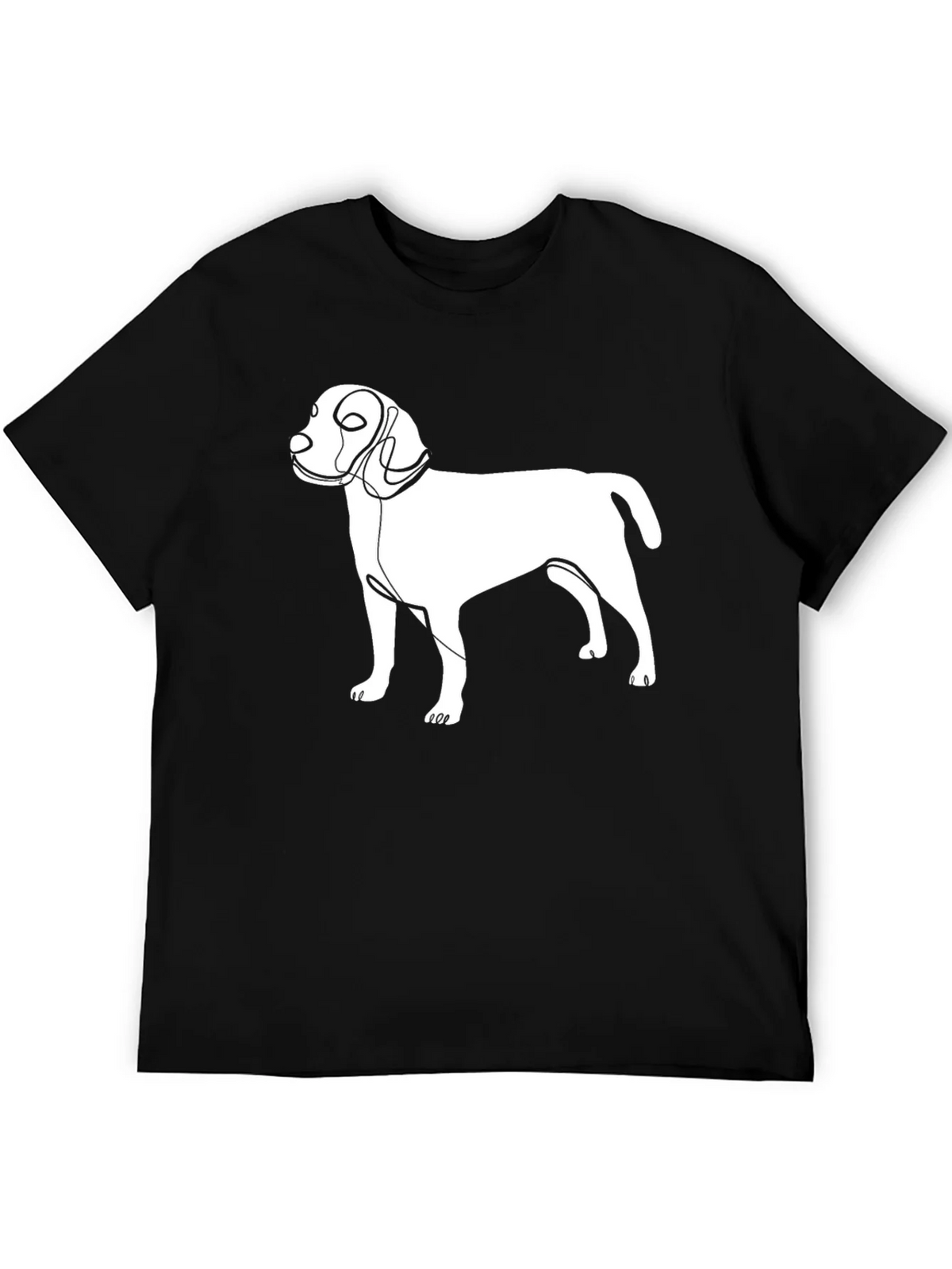 Abstract Dog Line Art Graphic T-Shirt product image 5
