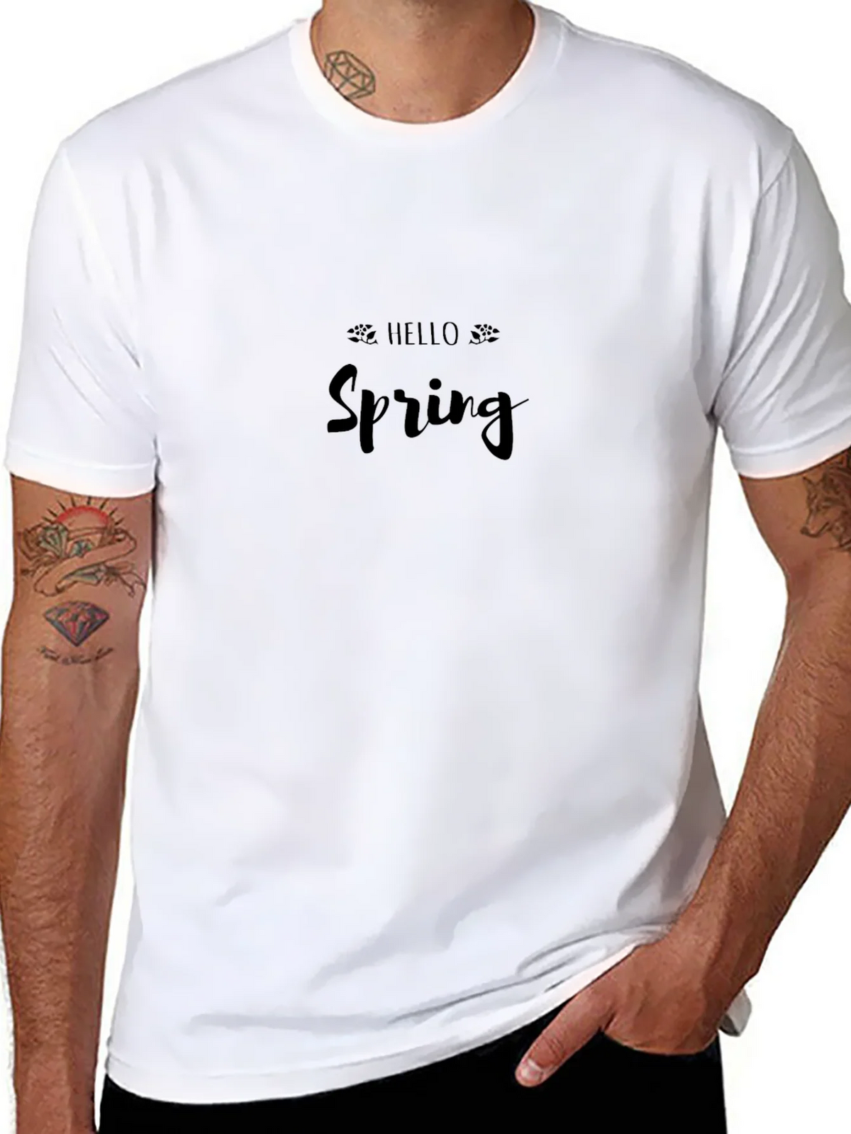 Hello Spring Black Graphic Tee product image 7