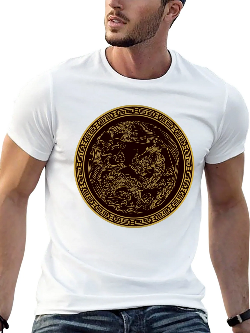 Dragon & Phoenix Graphic Tee - Black product image 12