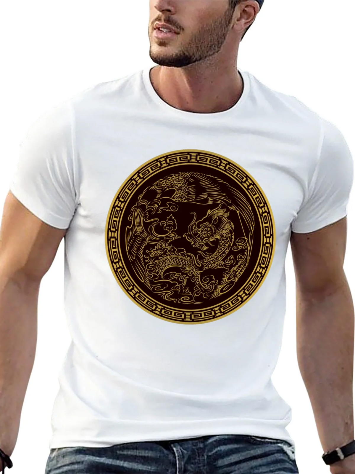Dragon & Phoenix Graphic Tee - Black product image 12