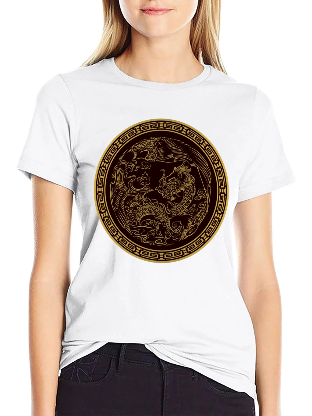 Dragon & Phoenix Graphic Tee - Black product image 8