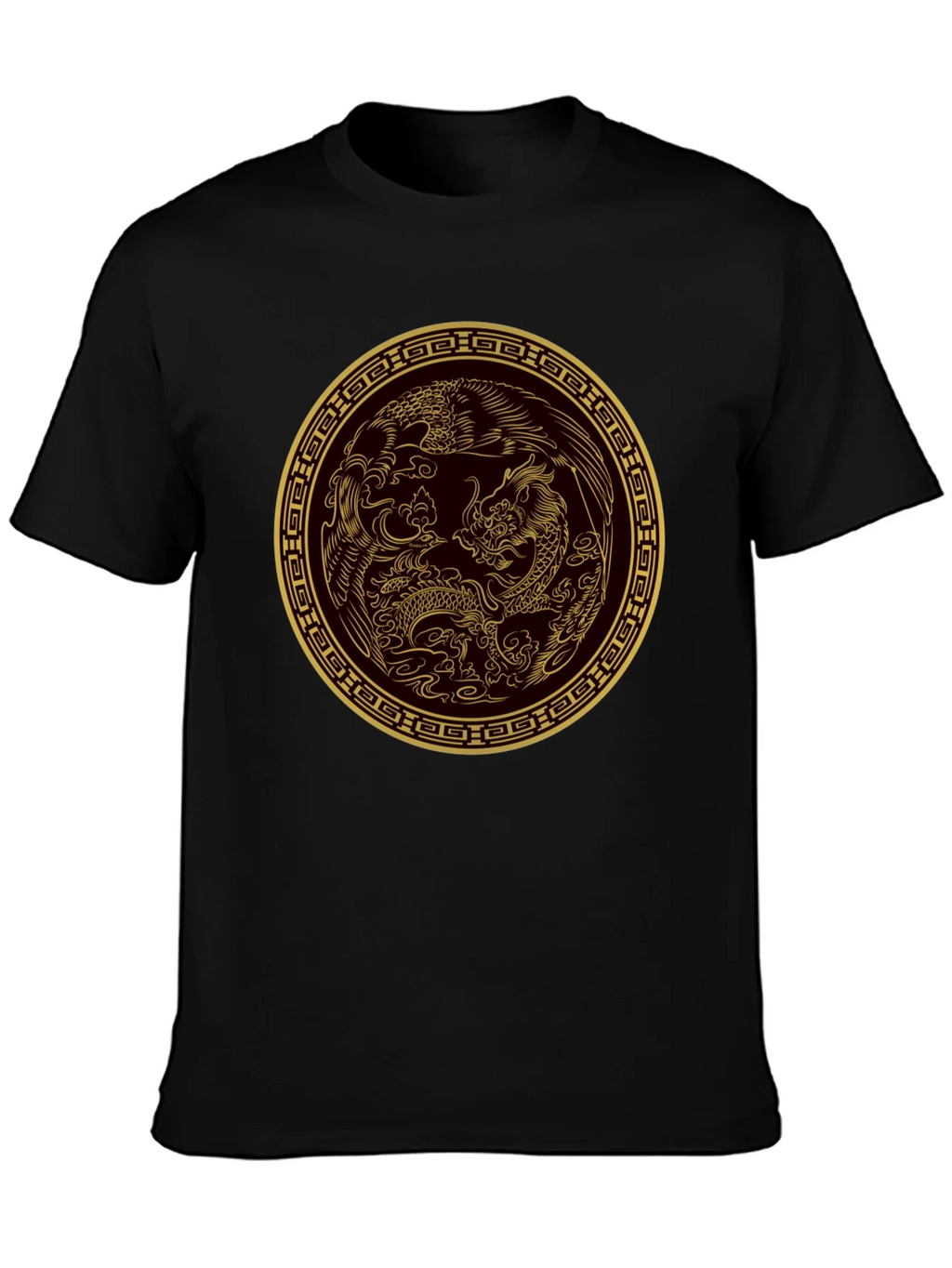 Dragon & Phoenix Graphic Tee - Black product image 3