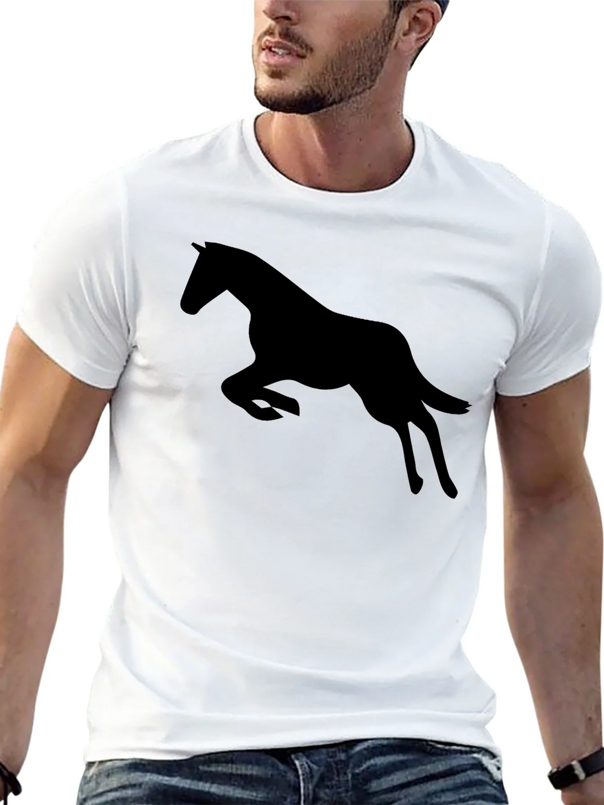 Black Horse Silhouette Graphic Tee product image 12