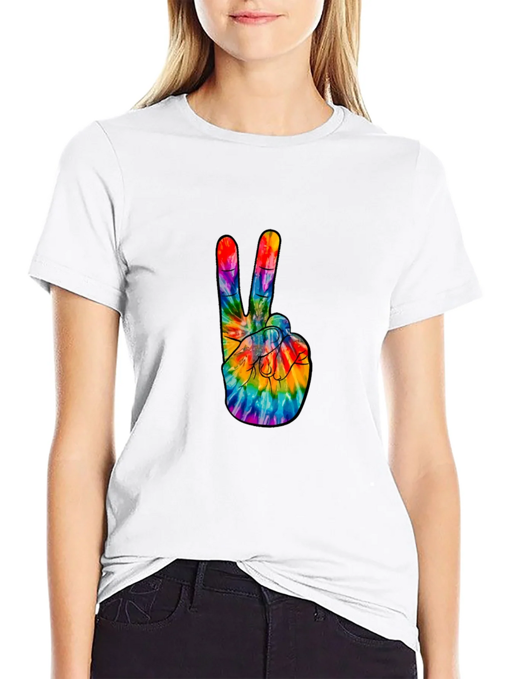 Peace Sign Tie-Dye Graphic Tee product image 5
