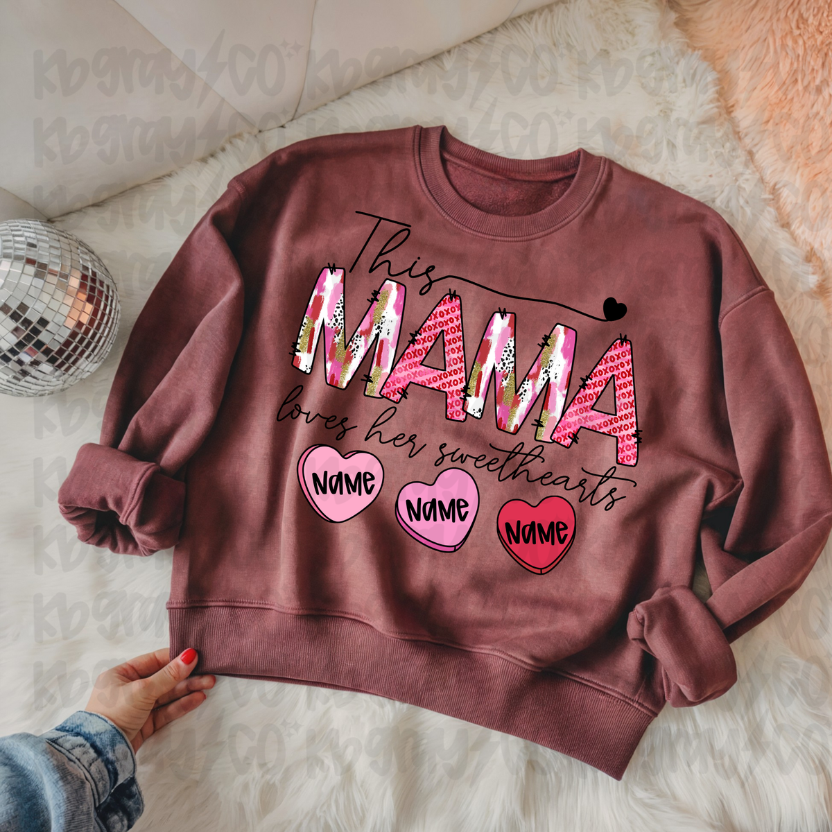 This mama wears her heart on her sleeve