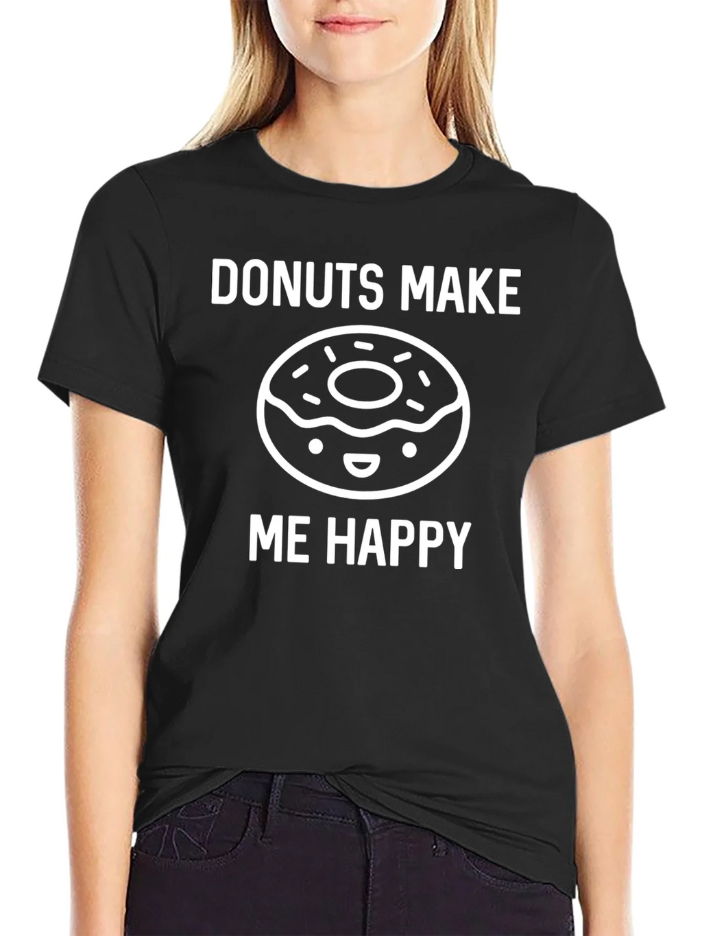 Donuts Make Me Happy Graphic Tee product image 1