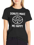Donuts Make Me Happy Graphic Tee product image 1