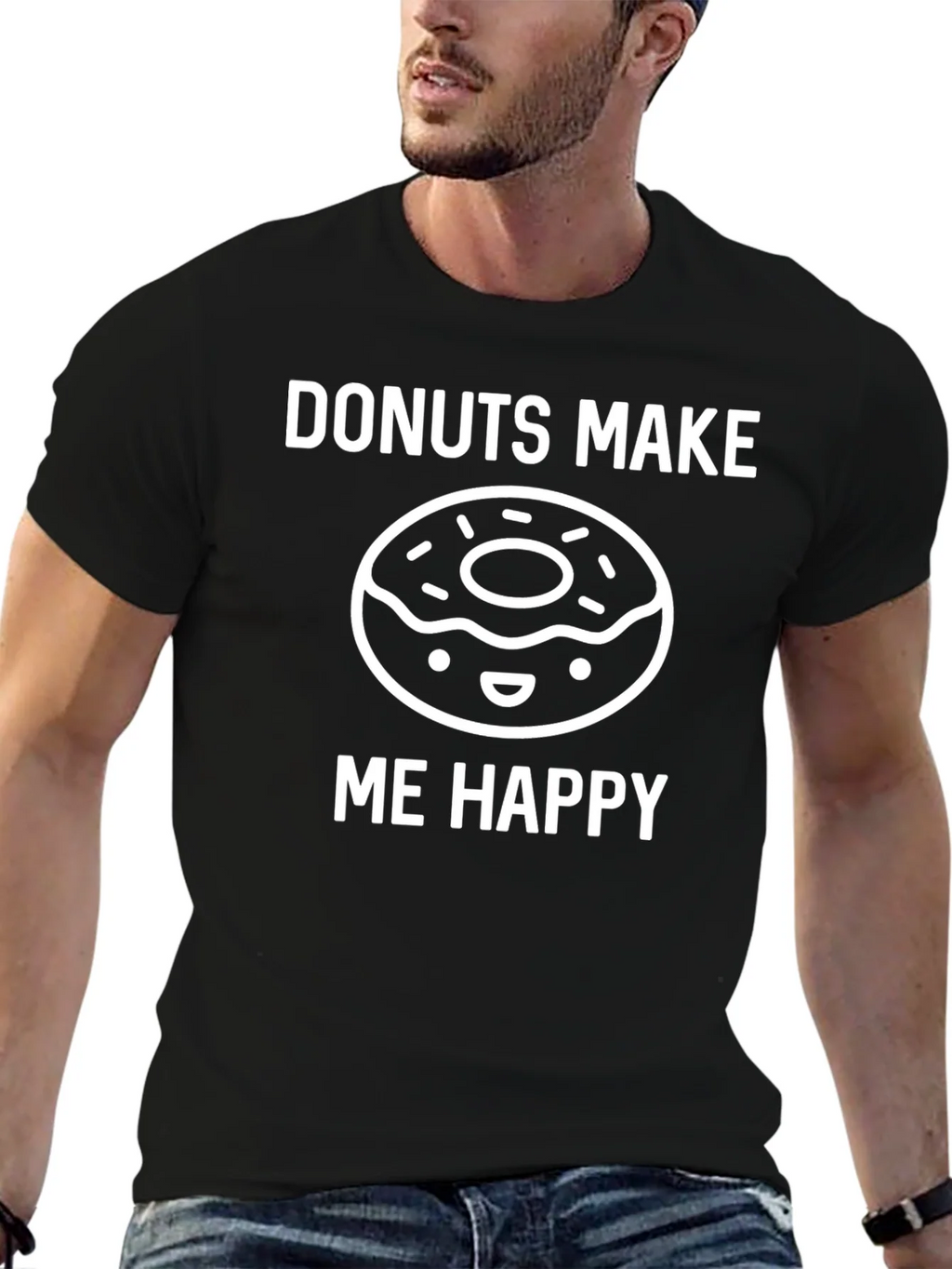 Donuts Make Me Happy Graphic Tee product image 3
