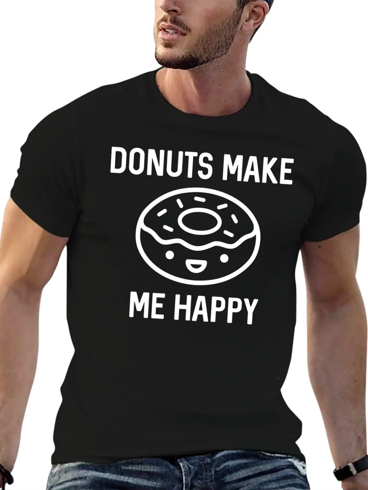 Donuts Make Me Happy Graphic Tee product image 3