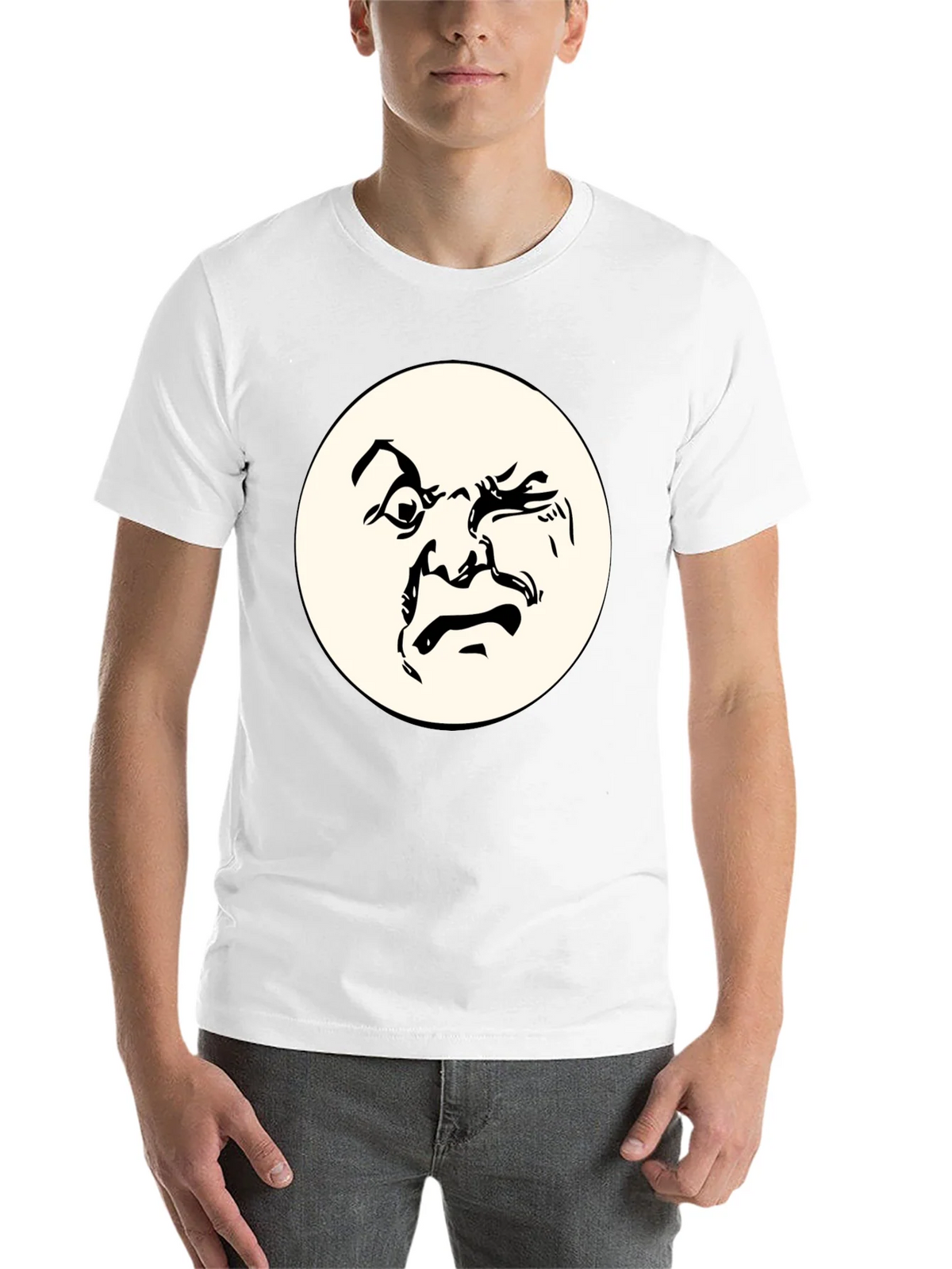 Abstract Face Graphic Black T-Shirt - Unique Design product image 10