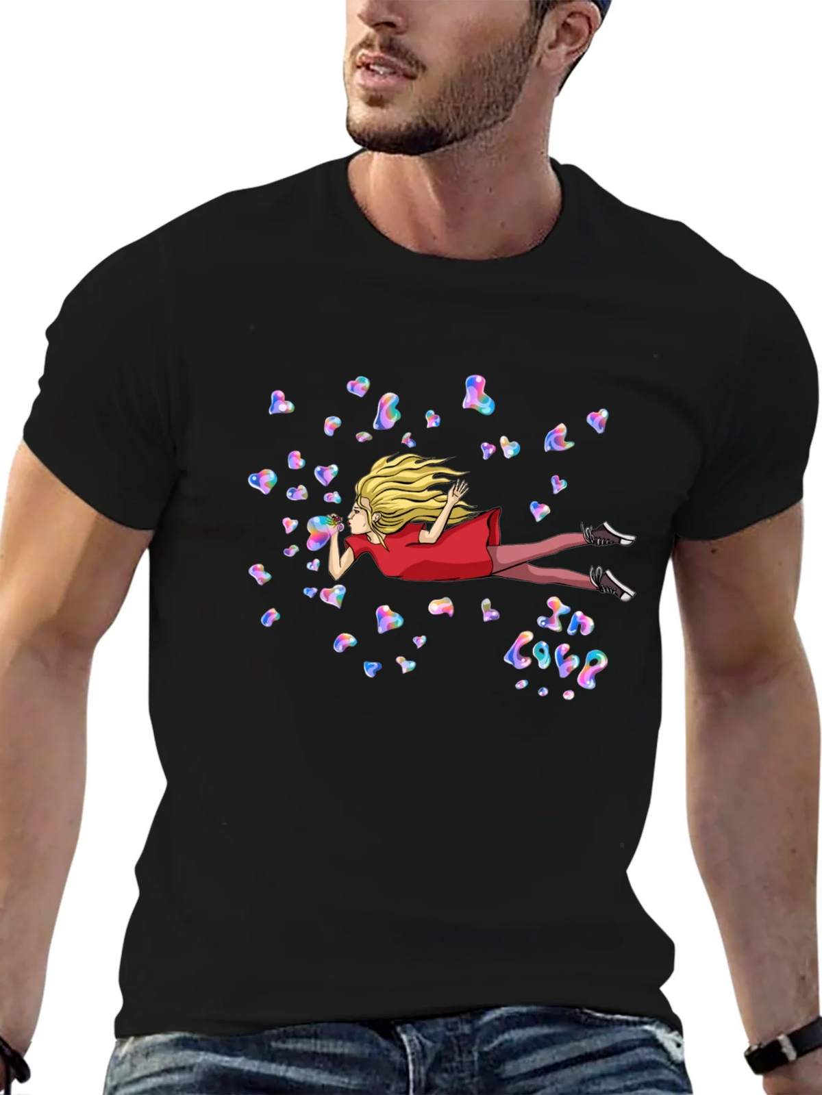 Whimsical In Love Heart Bubble T-Shirt product image 6