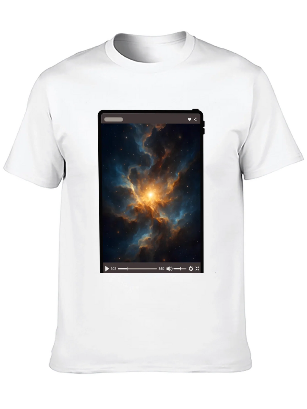Nebula Video Screen Graphic Black T-Shirt product image 9