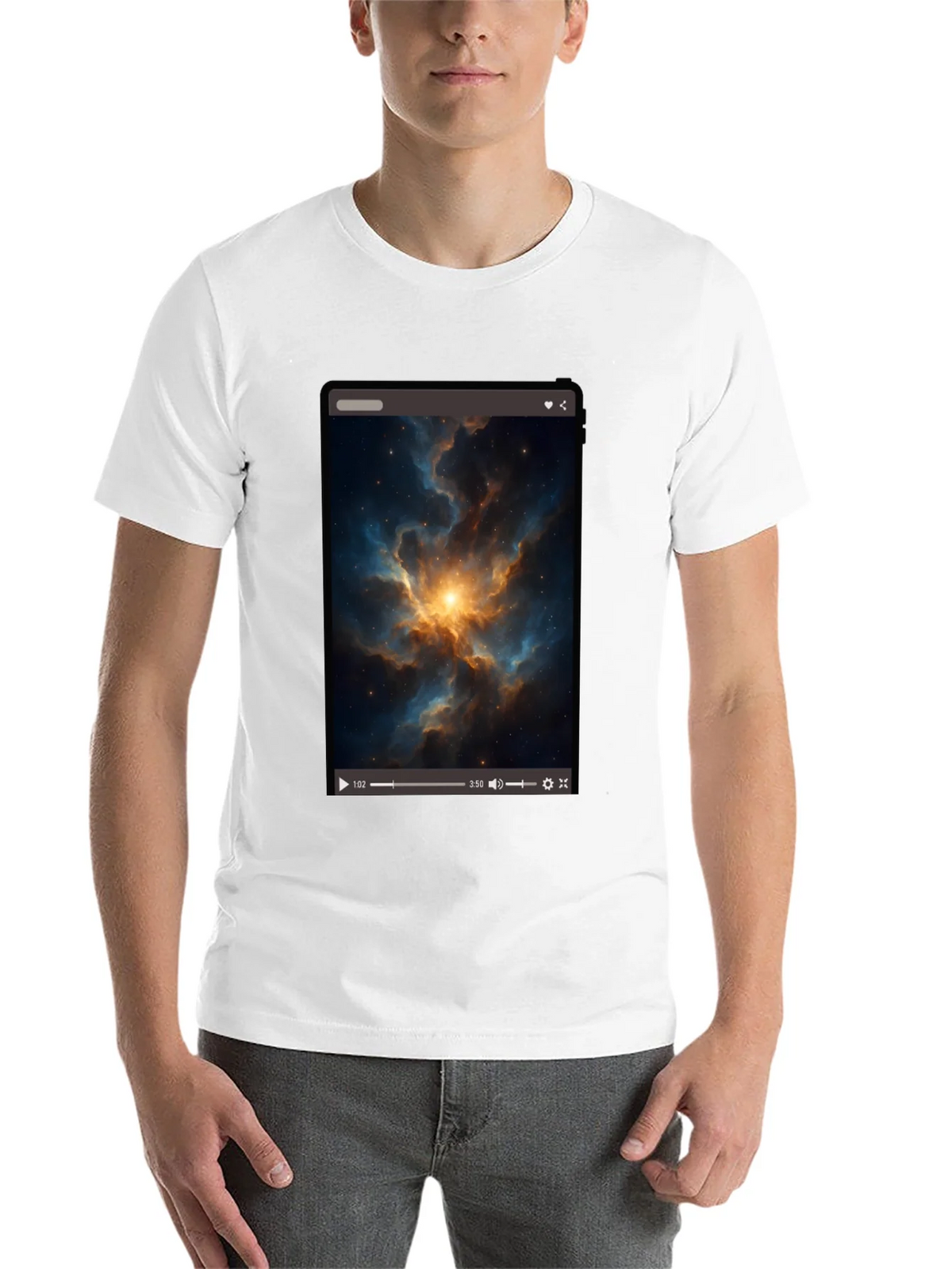 Nebula Video Screen Graphic Black T-Shirt product image 10