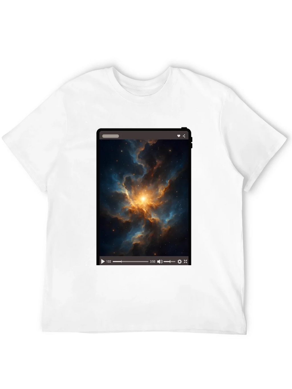 Nebula Video Screen Graphic Black T-Shirt product image 11