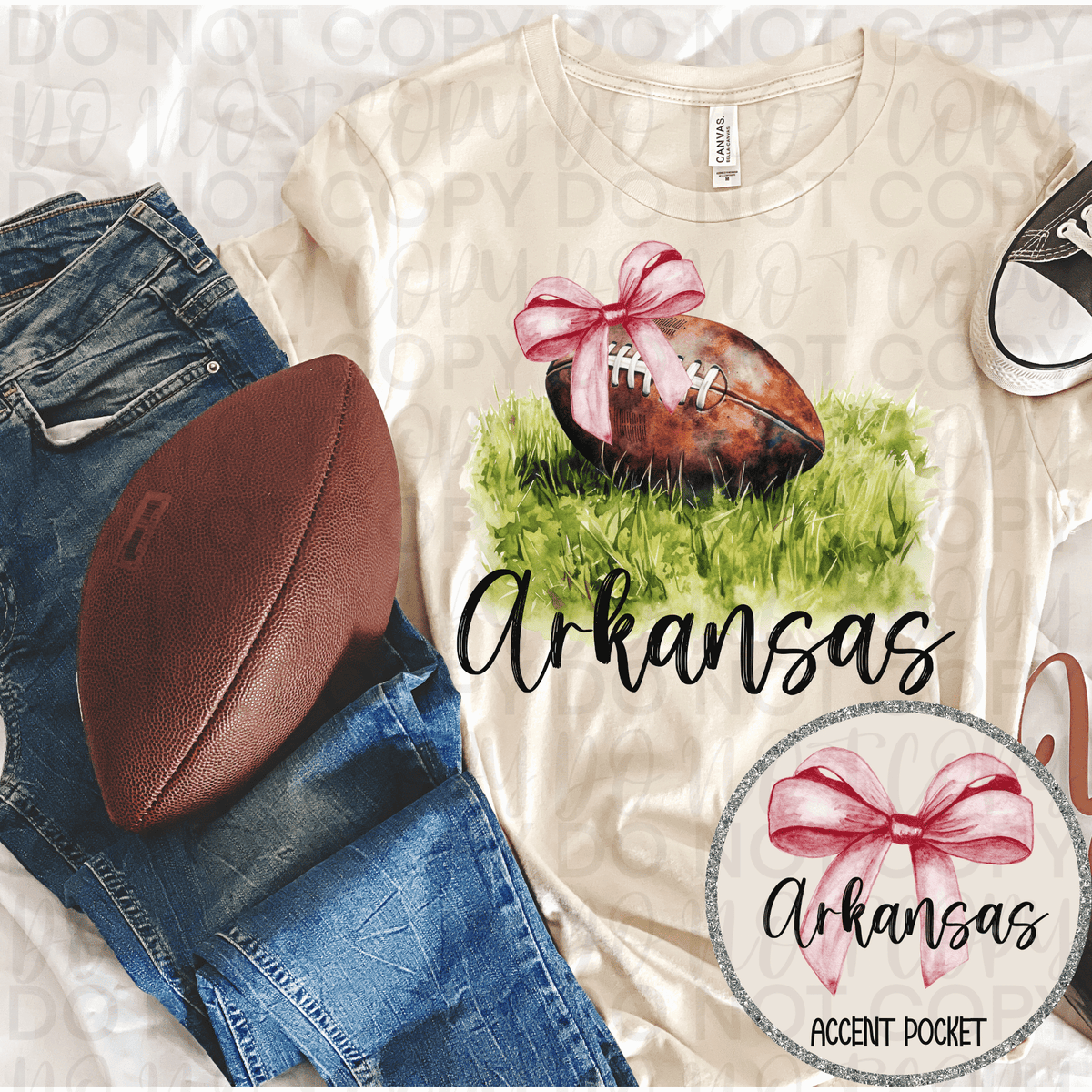 All state football with bow infant toddler and child