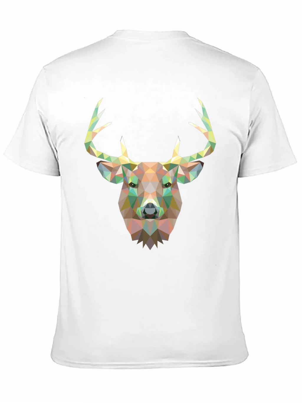 Geometric Deer Head Graphic Black T-Shirt product image 10