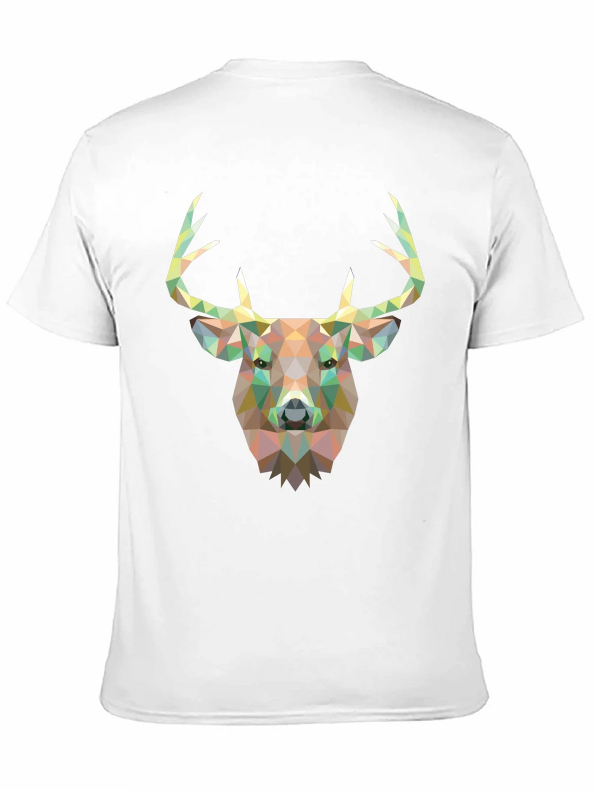 Geometric Deer Head Graphic Black T-Shirt product image 10