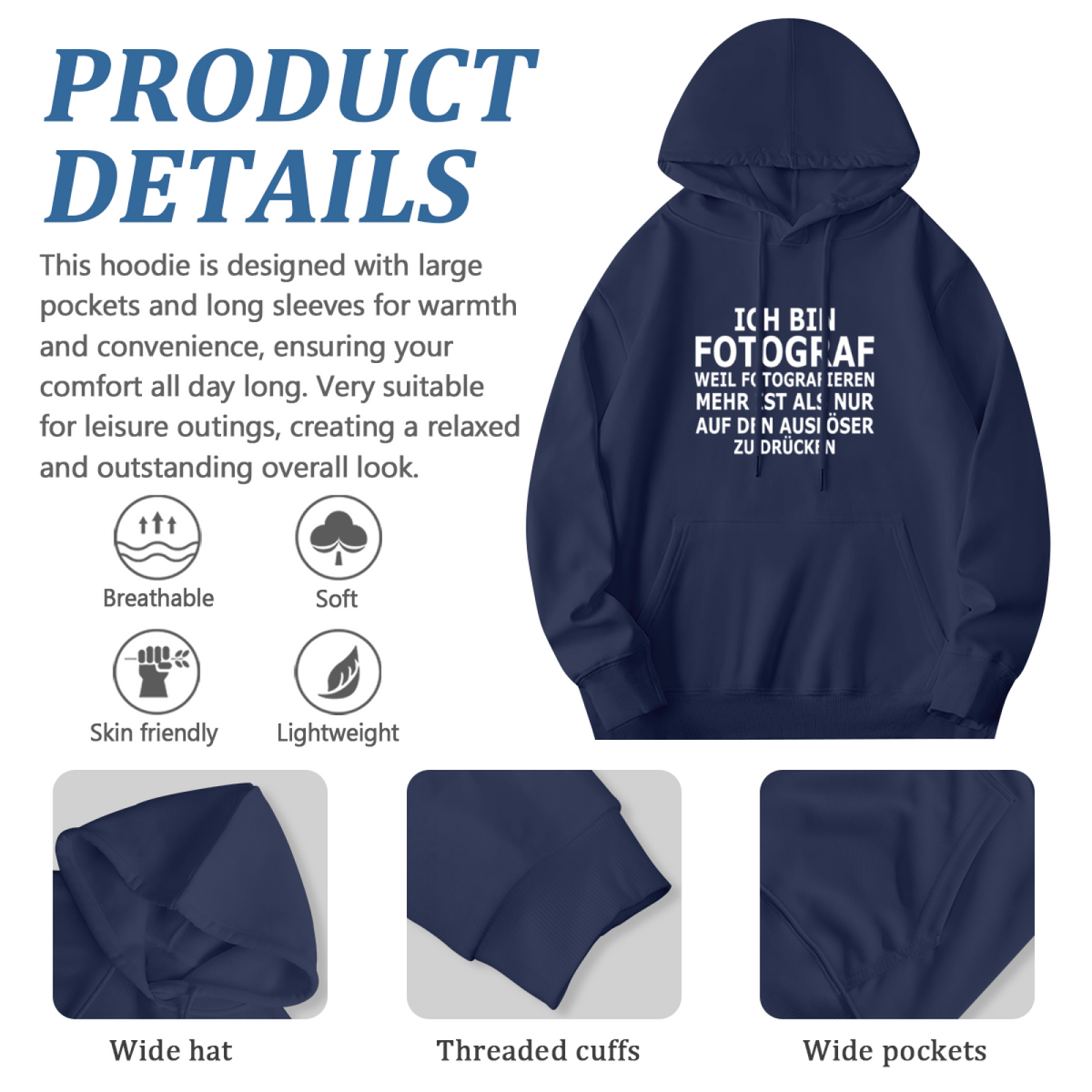 Bold Street Art Hoodie - Urban Graphic Pullover #0638 product image 6