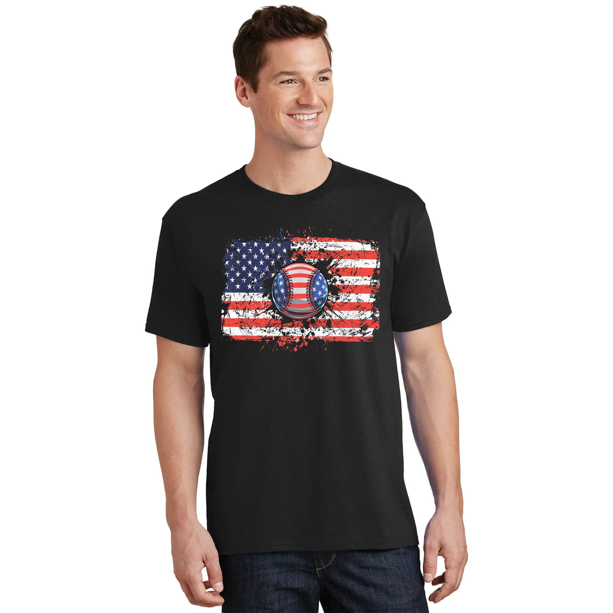 4th Of July American Flag Baseball T-Shirt product image 1