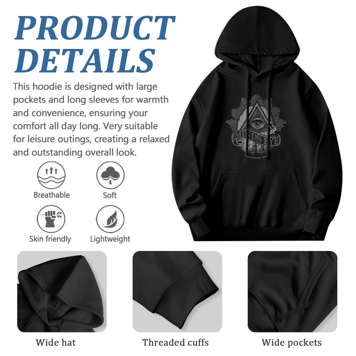 Book Lover Hoodie - Stand Out Design Pullover #0690 product image 6