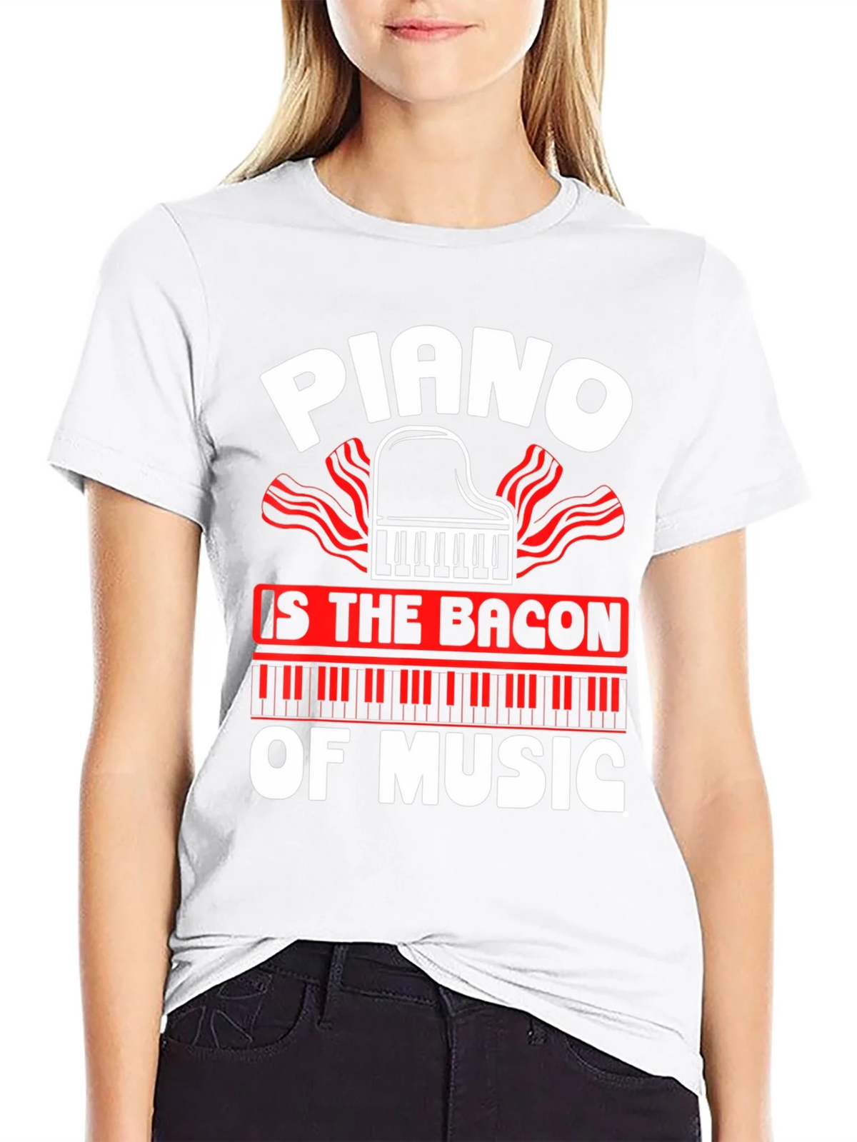 Piano is The Bacon of Music Graphic T-Shirt product image 8